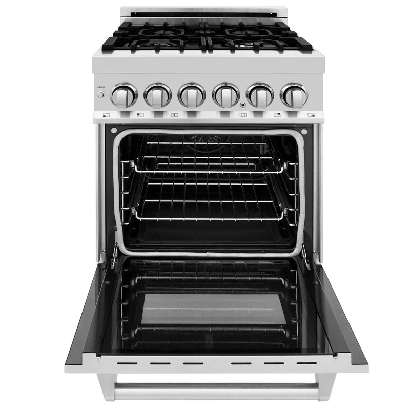 ZLINE 24" Professional Dual Fuel Range, Stainless Steel Door, RA-SN-24 by Farmhouse Kitchen and Bath