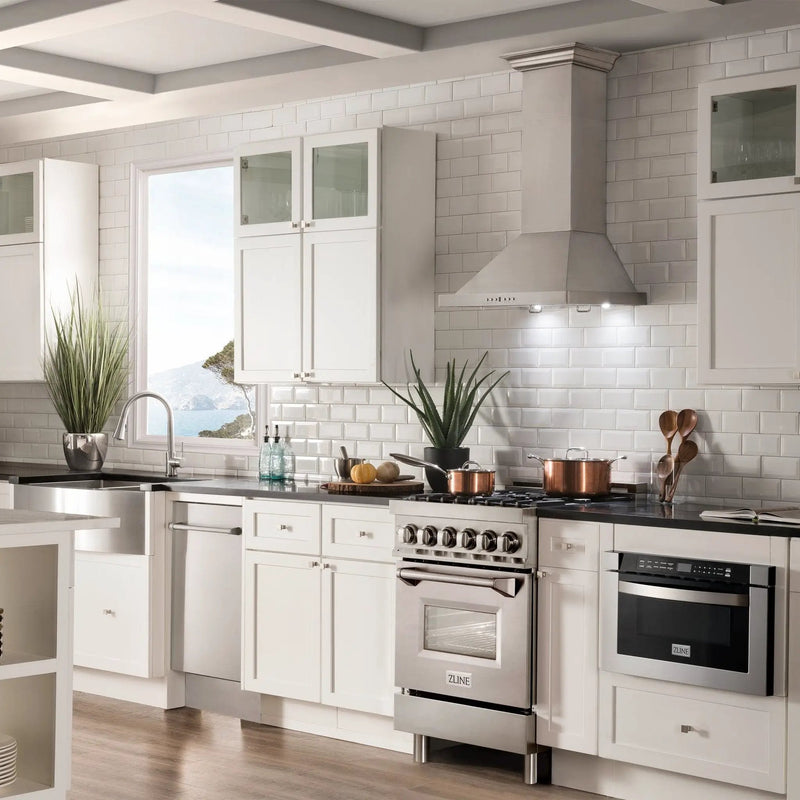 ZLINE 24" Professional Dual Fuel Range, Stainless Steel Door, RA-SN-24 by Farmhouse Kitchen and Bath