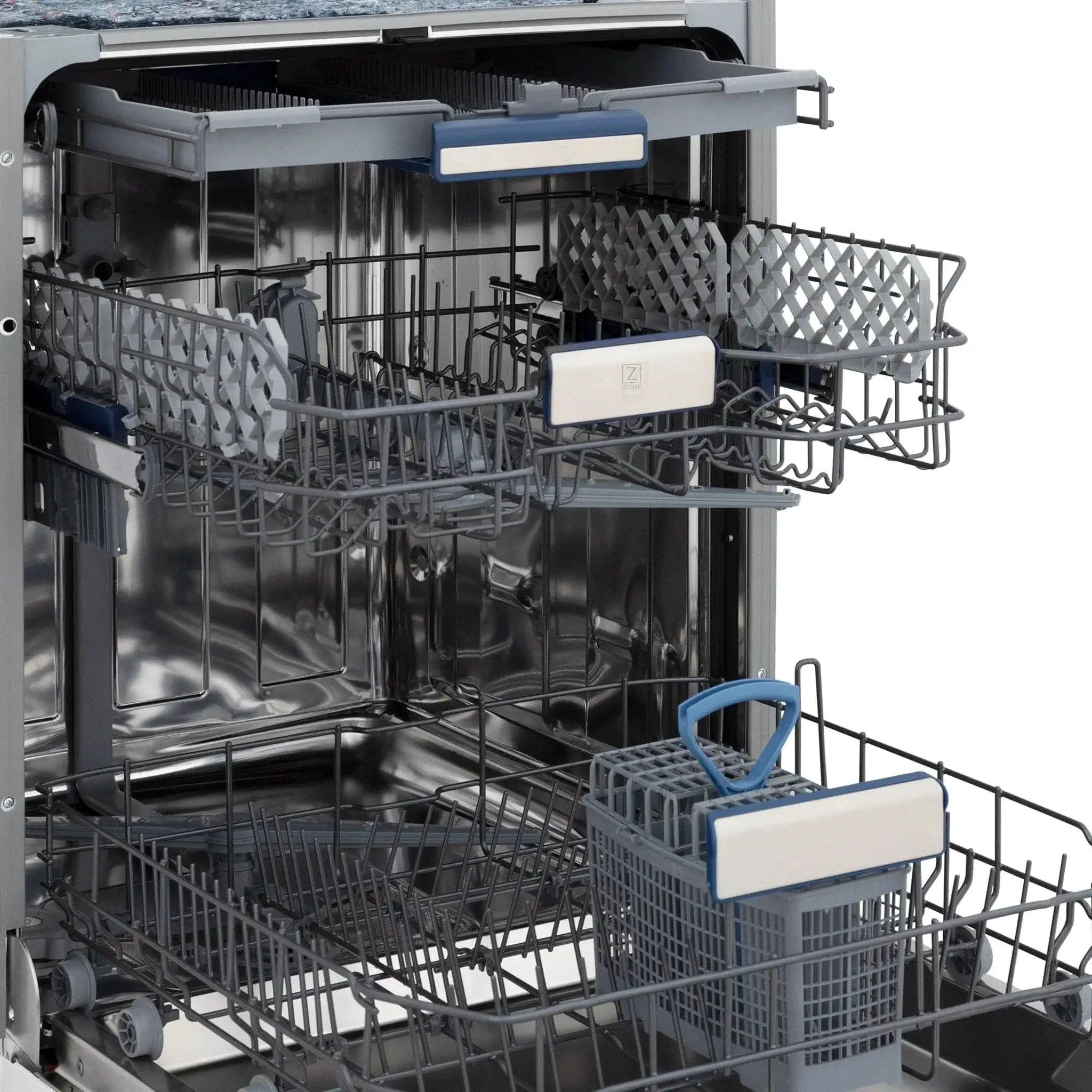 ZLINE 24" Tallac Series 3rd Rack Dishwasher Black Stainless Steel Tub DWV-BS-24 by Farmhouse Kitchen and Bath