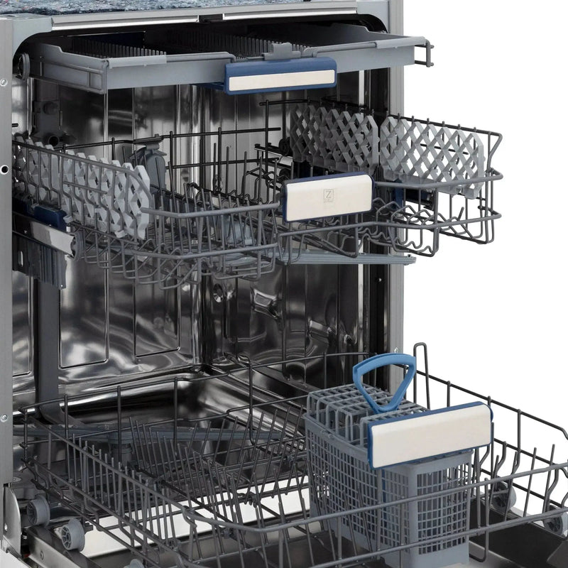 ZLINE 24" Tallac Series 3rd Rack Dishwasher Black Stainless Steel Tub DWV-BS-24 by Farmhouse Kitchen and Bath