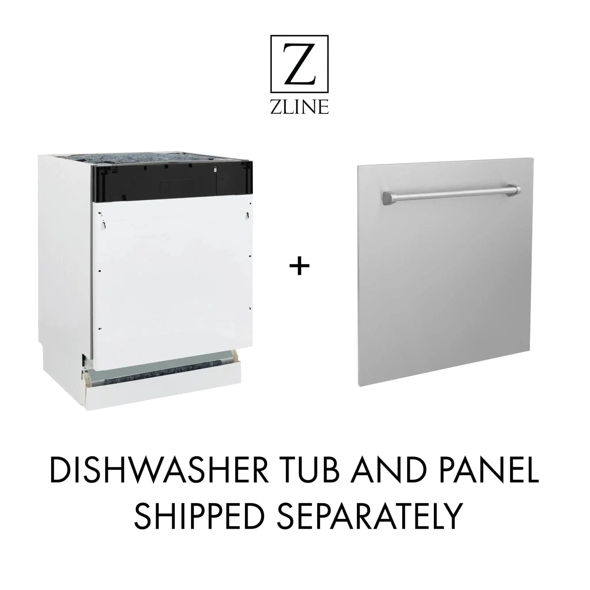 ZLINE 24" Tallac Series 3rd Rack Dishwasher Black Stainless Steel Tub DWV-BS-24 by Farmhouse Kitchen and Bath