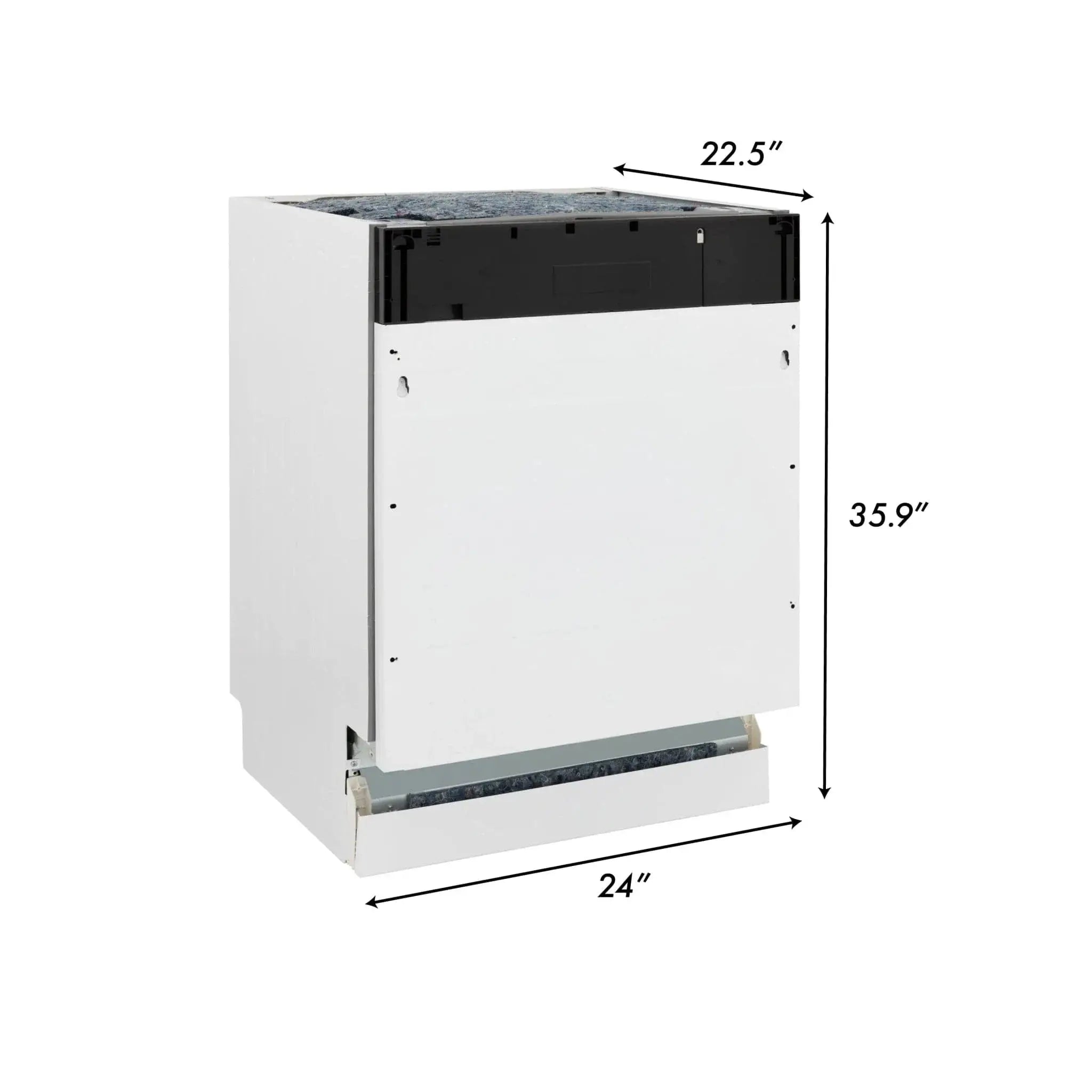 ZLINE 24" Tallac Series 3rd Rack Dishwasher Black Stainless Steel Tub DWV-BS-24 by Farmhouse Kitchen and Bath