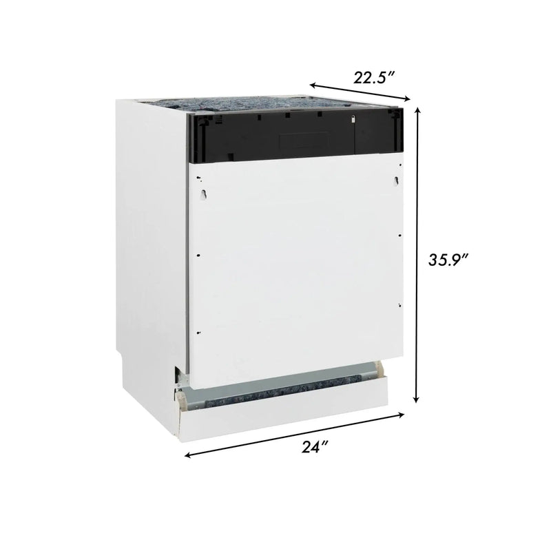 ZLINE 24" Tallac Series 3rd Rack Dishwasher Black Stainless Steel Tub DWV-BS-24 by Farmhouse Kitchen and Bath