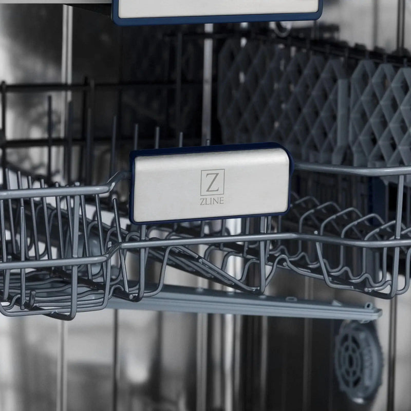 ZLINE 24" Tallac Series 3rd Rack Dishwasher Black Stainless Steel Tub DWV-BS-24 by Farmhouse Kitchen and Bath