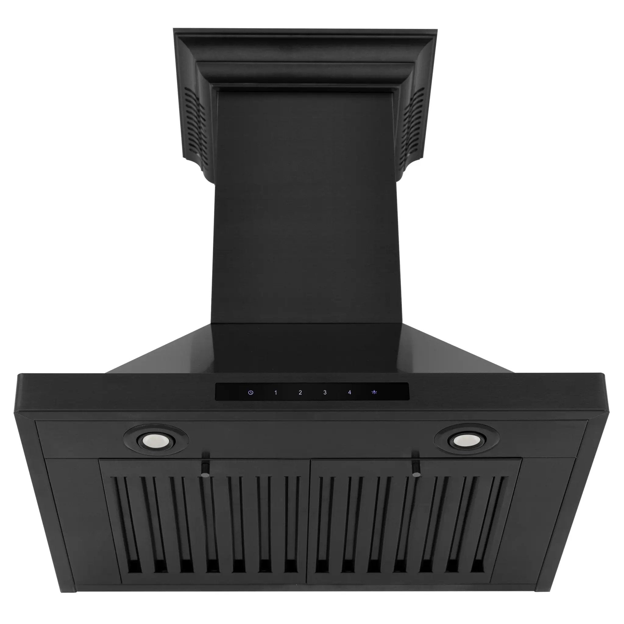 ZLINE 24" Wall Black Stainless Range Hood, Crown Sound, BSKBNCRN-BT-24 by Farmhouse Kitchen and Bath