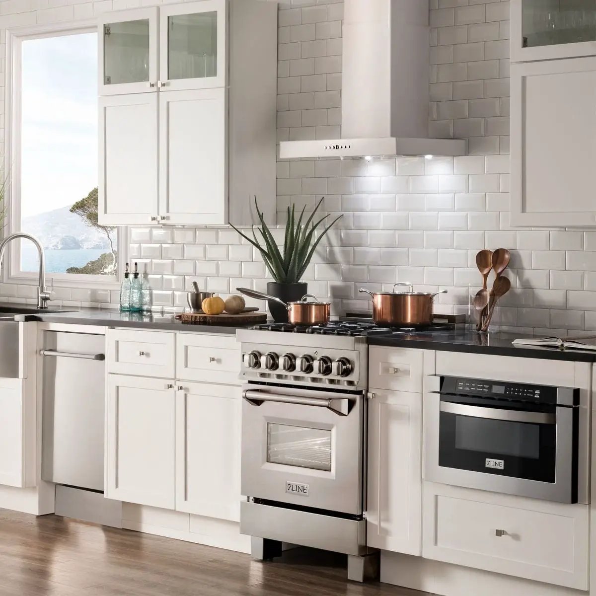 ZLINE 24" Wall Mount Range Hood In Stainless Steel, KE-24 by Farmhouse Kitchen and Bath