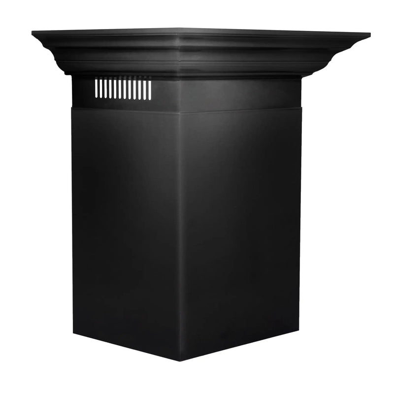 ZLINE 24" Wall Range Hood, Black Stainless, with Crown, BSKENCRN-24 by Farmhouse Kitchen and Bath