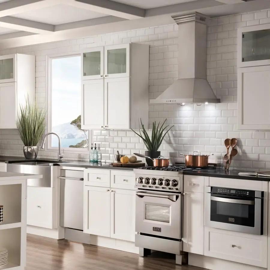 ZLINE 24" Wall Range Hood, Built-in CrownSound® Bluetooth Speakers, KBCRN-BT-24 by Farmhouse Kitchen and Bath