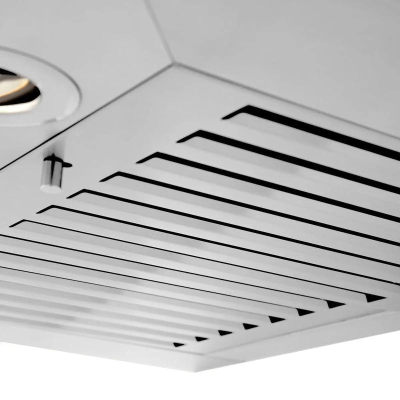 ZLINE 24" Wall Range Hood, Stainless Steel, Crown Molding, KECRN-24 by Farmhouse Kitchen and Bath