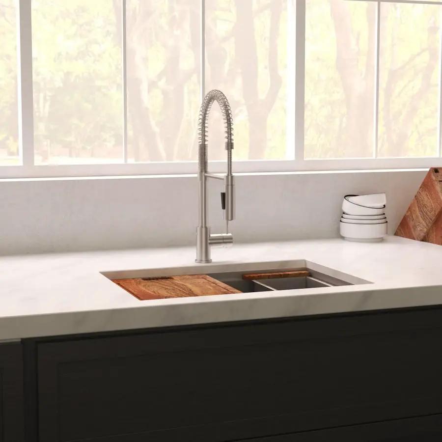 ZLINE 27" Undermount Single Bowl Ledge Sink DuraSnow, SLS-27S by Farmhouse Kitchen and Bath