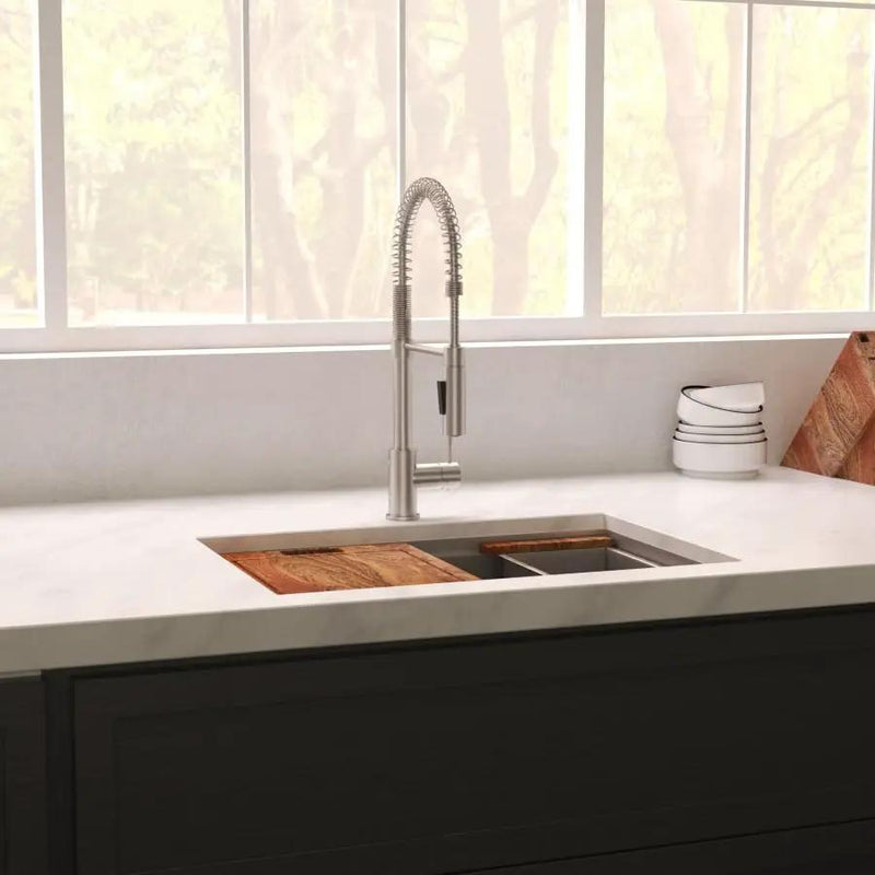 ZLINE 27" Undermount Single Bowl Ledge Sink DuraSnow, SLS-27S by Farmhouse Kitchen and Bath
