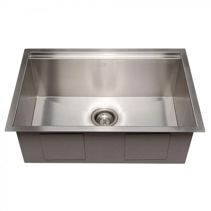 ZLINE 27" Undermount Single Bowl Ledge Sink DuraSnow, SLS-27S by Farmhouse Kitchen and Bath