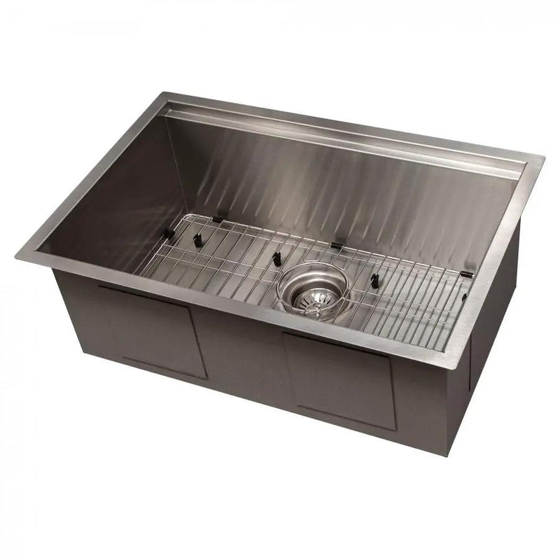 ZLINE 27" Undermount Single Bowl Ledge Sink DuraSnow, SLS-27S by Farmhouse Kitchen and Bath