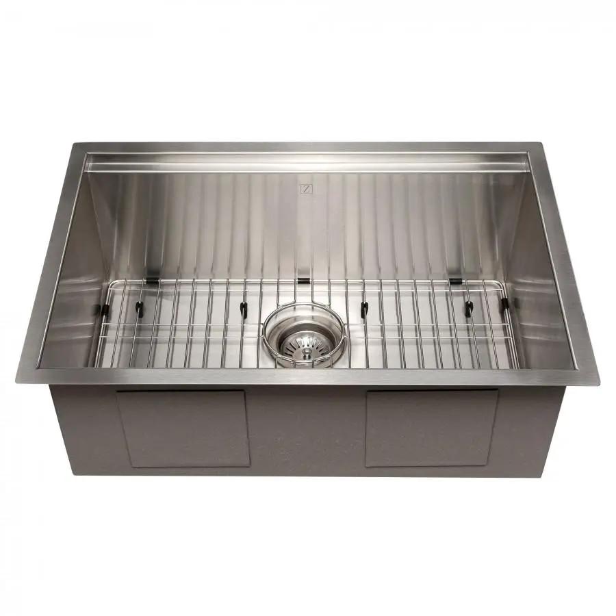 ZLINE 27" Undermount Single Bowl Ledge Sink DuraSnow, SLS-27S by Farmhouse Kitchen and Bath