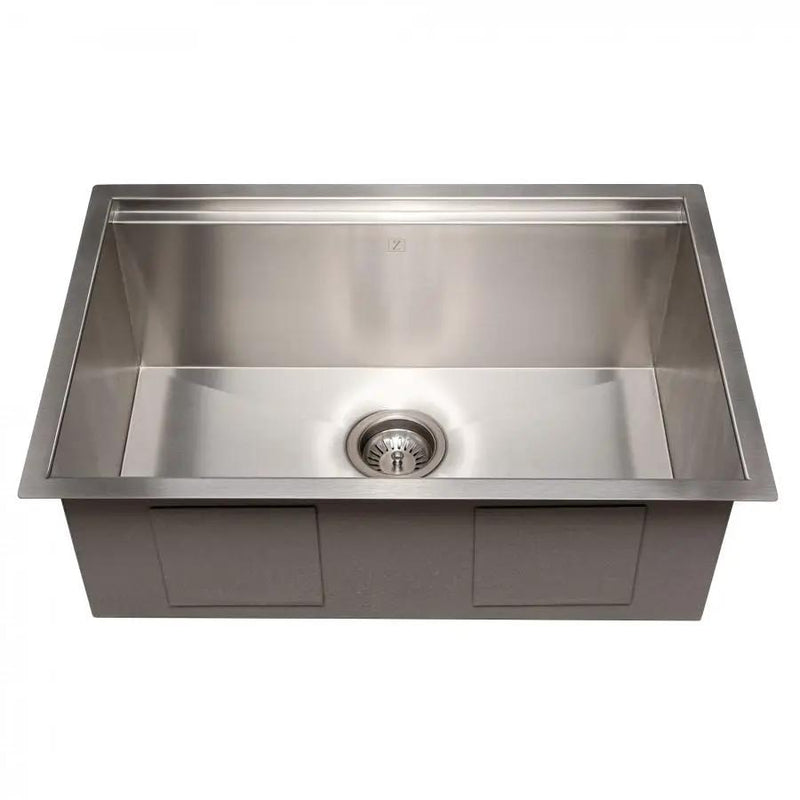 ZLINE 27" Undermount Single Bowl Ledge Sink Stainless Steel, SLS-27 by Farmhouse Kitchen and Bath