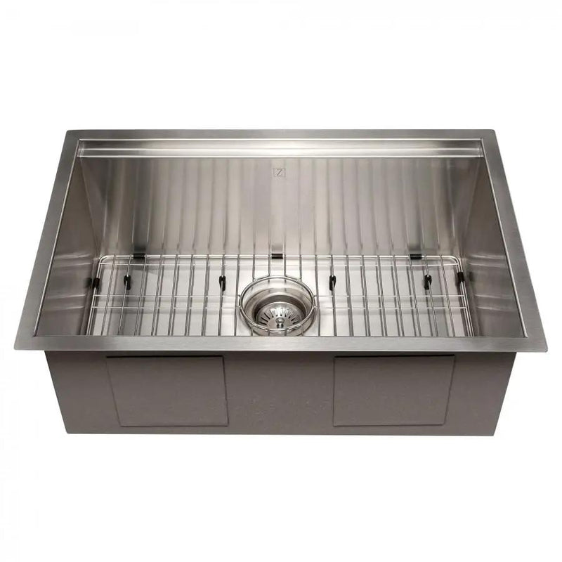ZLINE 27" Undermount Single Bowl Ledge Sink Stainless Steel, SLS-27 by Farmhouse Kitchen and Bath