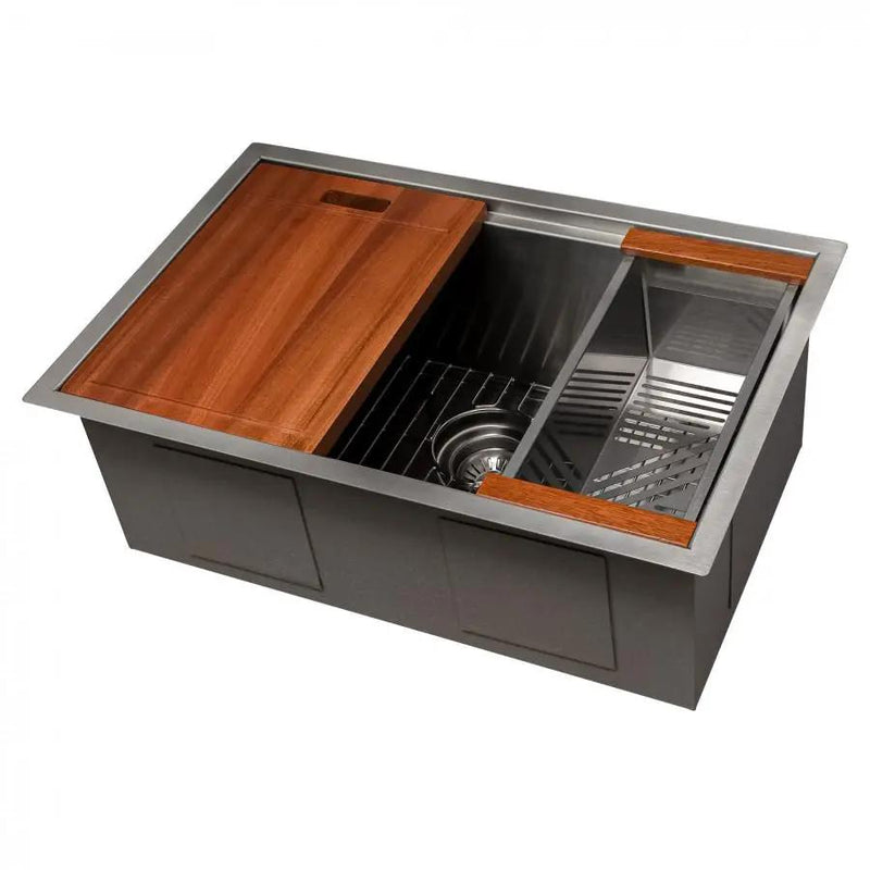 ZLINE 27" Undermount Single Bowl Ledge Sink Stainless Steel, SLS-27 by Farmhouse Kitchen and Bath