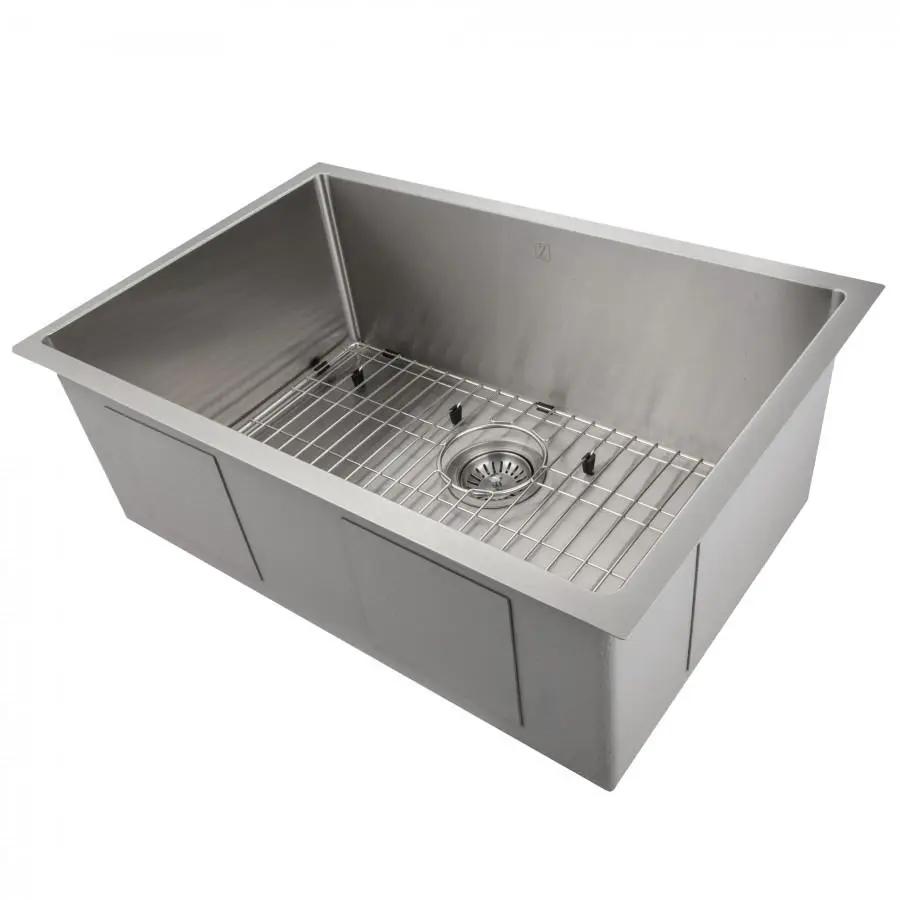 ZLINE 27" Undermount Single Bowl Sink in Stainless Steel, SRS-27 by Farmhouse Kitchen and Bath