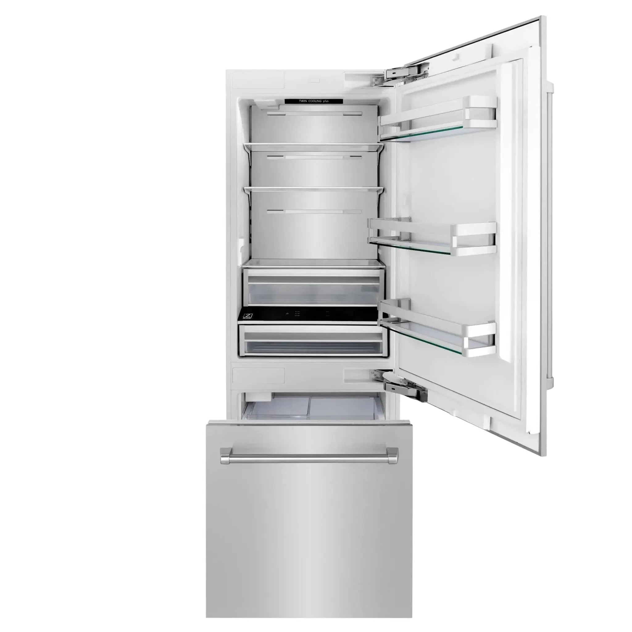 ZLINE 30" 16.1 cu. ft. Panel Ready Built-In 2-Door Bottom Freezer Refrigerator with Internal Water and Ice Dispenser RBIV-30 by Farmhouse Kitchen and Bath