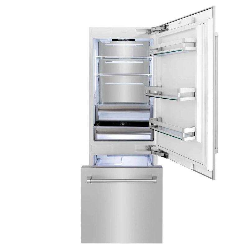 ZLINE 30" 16.1 cu. ft. Panel Ready Built-In 2-Door Bottom Freezer Refrigerator with Internal Water and Ice Dispenser RBIV-30 by Farmhouse Kitchen and Bath