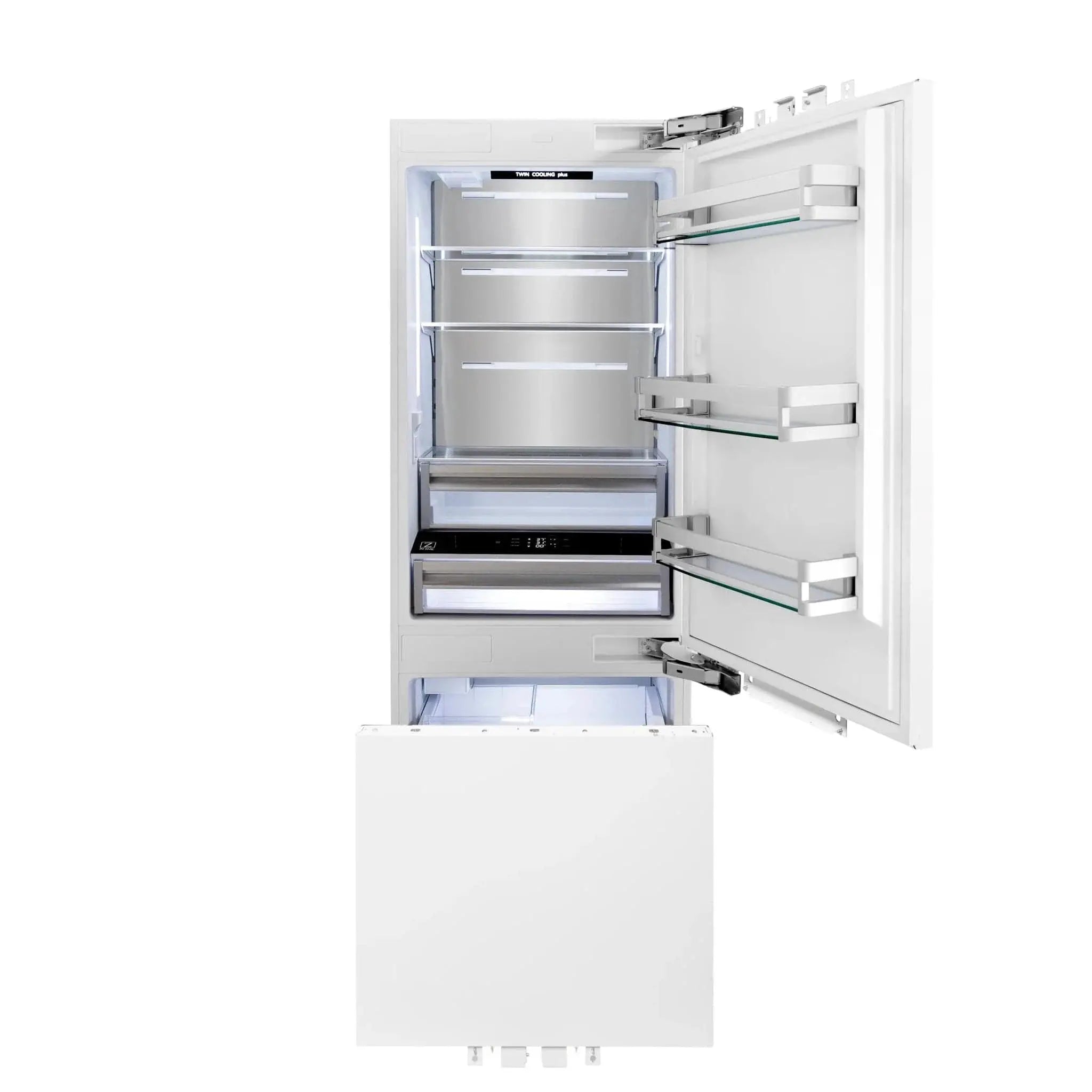 ZLINE 30" 16.1 cu. ft. Panel Ready Built-In 2-Door Bottom Freezer Refrigerator with Internal Water and Ice Dispenser RBIV-30 by Farmhouse Kitchen and Bath