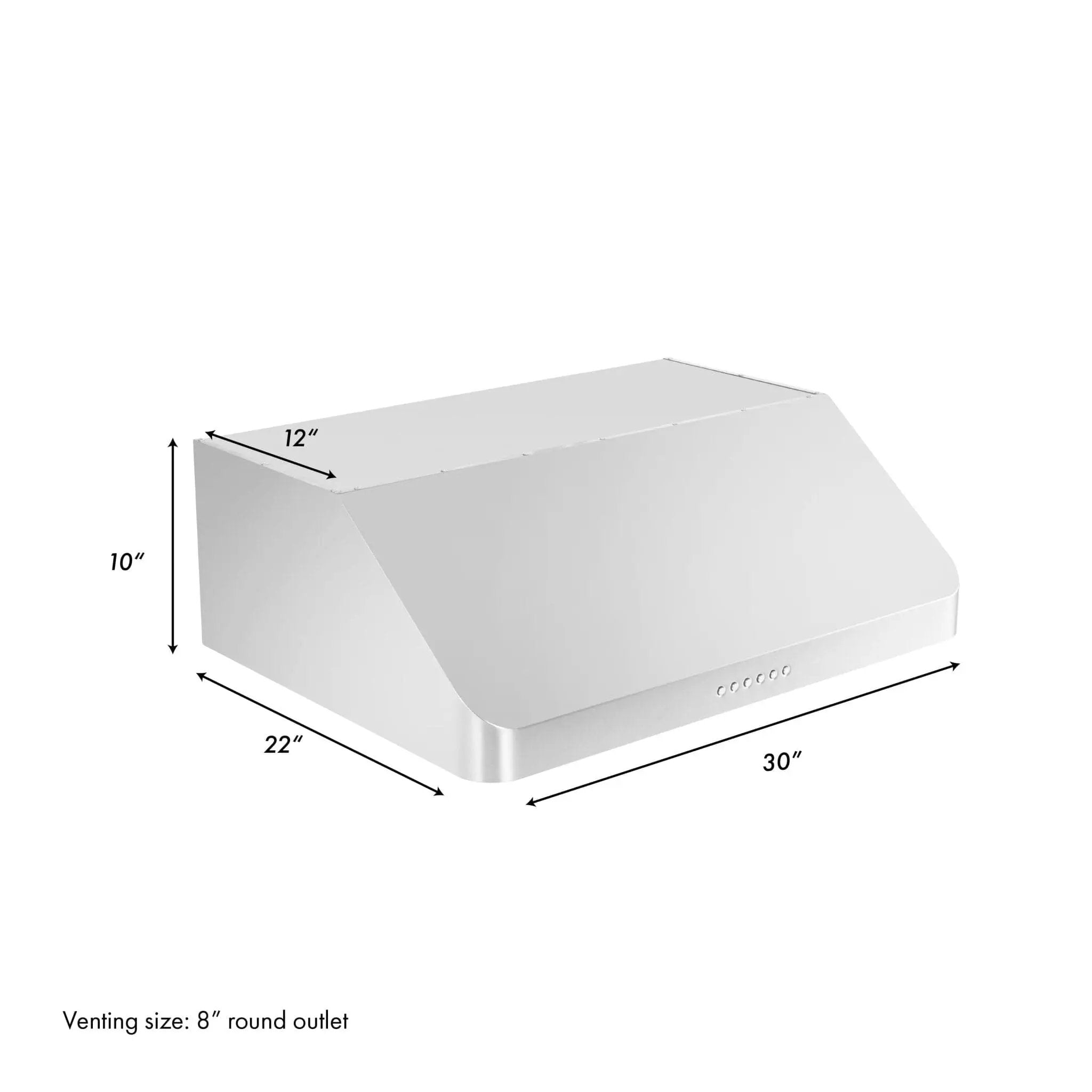 ZLINE 30" Alpine Series Undercabinet Range Hood, Stainless, ALP10UC-30 by Farmhouse Kitchen and Bath