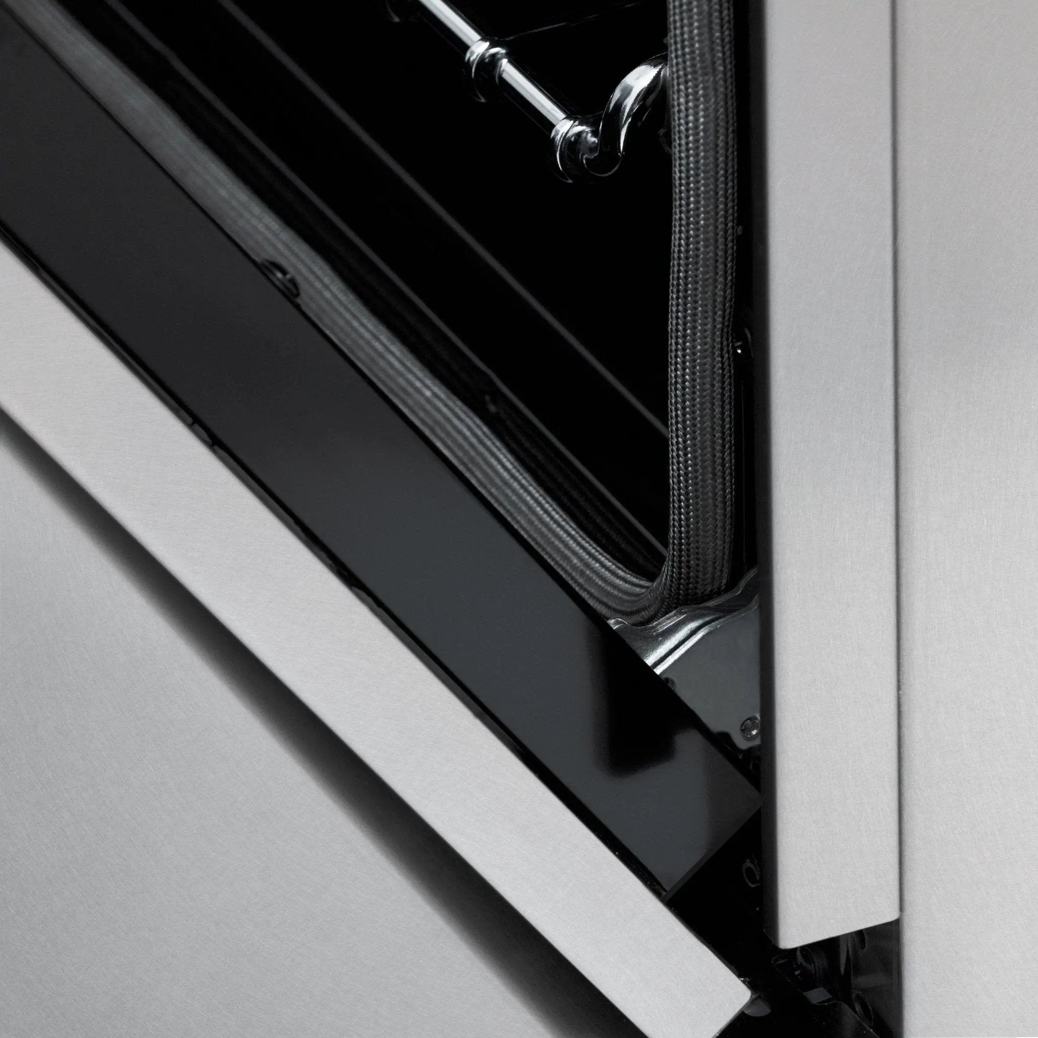 ZLINE 30" Autograph Dual Fuel Range, DuraSnow Stainless, Gold, RASZ-SN-30-G by Farmhouse Kitchen and Bath