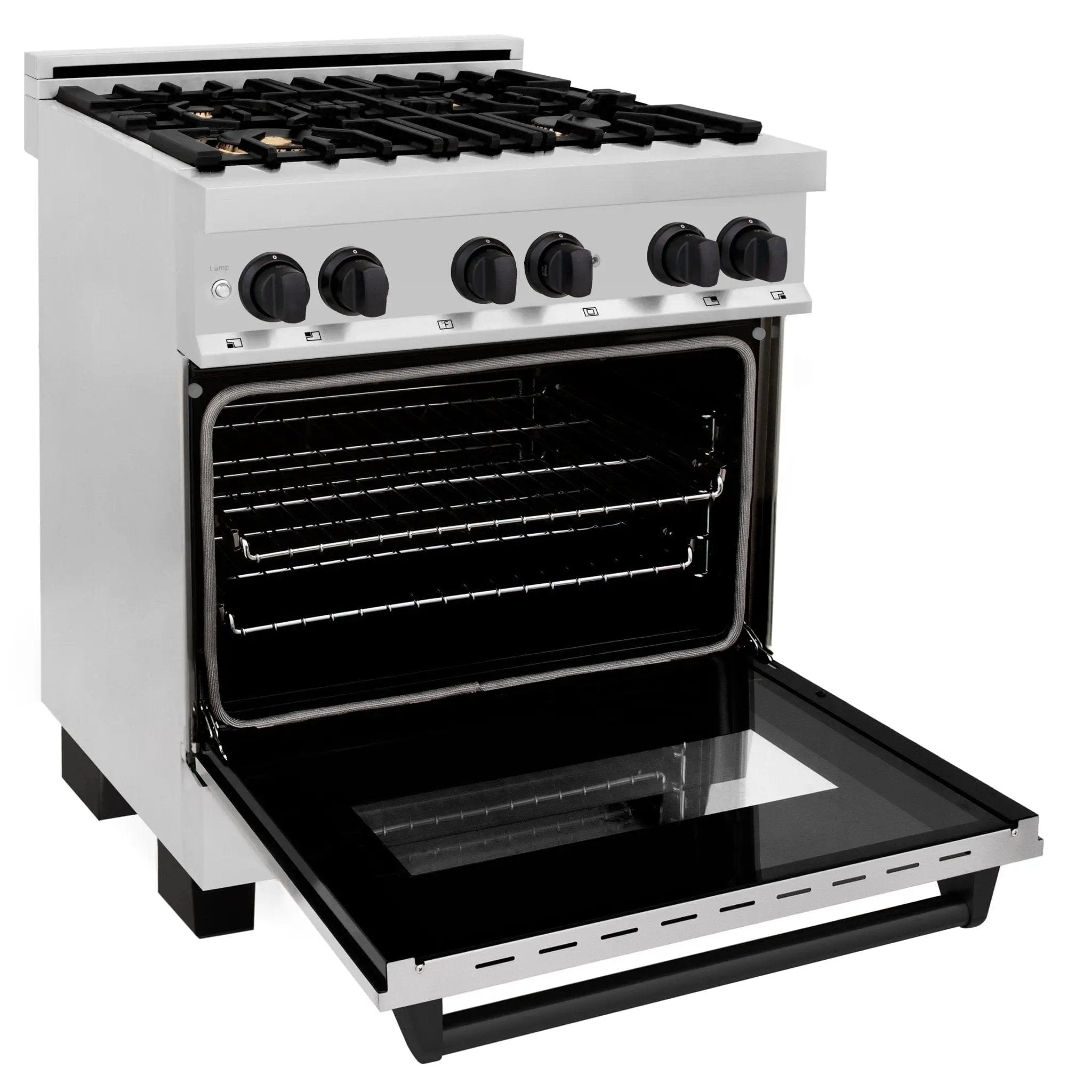 ZLINE 30" Autograph Dual Fuel Range, Stainless Steel, RAZ-30-MB by Farmhouse Kitchen and Bath