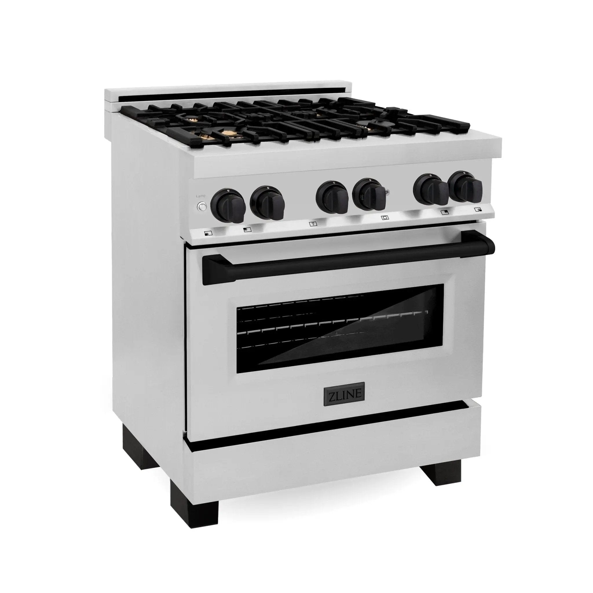 ZLINE 30" Autograph Dual Fuel Range, Stainless Steel, RAZ-30-MB by Farmhouse Kitchen and Bath