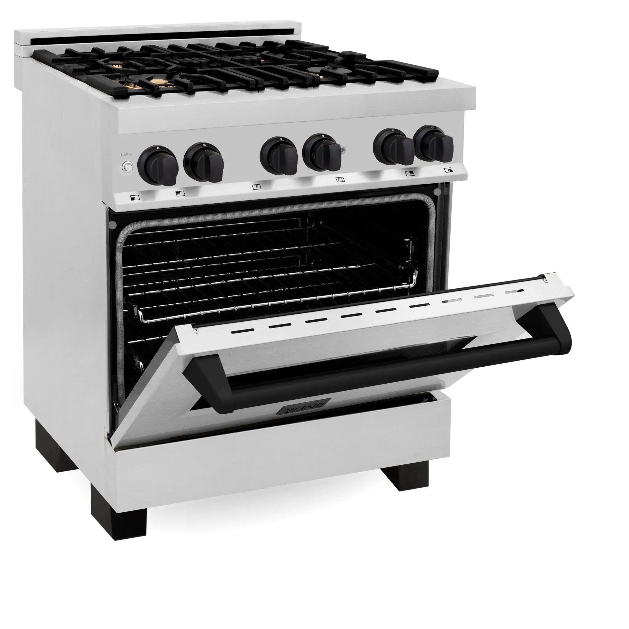 ZLINE 30" Autograph Dual Fuel Range, Stainless Steel, RAZ-30-MB by Farmhouse Kitchen and Bath