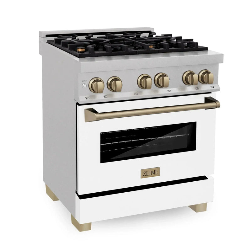 ZLINE 30" Autograph, Dual Fuel Range,RASZ-WM-30-CB by Farmhouse Kitchen and Bath