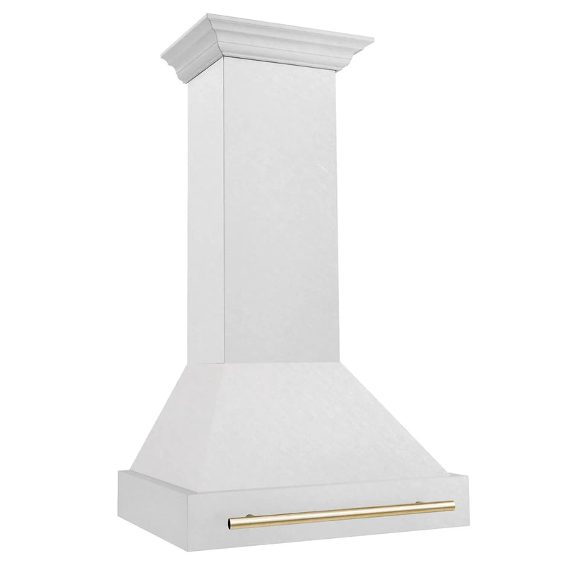 ZLINE 30" Autograph DuraSnow Stainless Steel Hood 8654SNZ-30-G by Farmhouse Kitchen and Bath