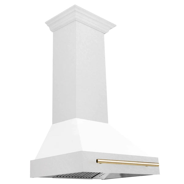 ZLINE 30" Autograph DuraSnow White Range Hood 8654SNZ-WM30-G, photo 2 of 4