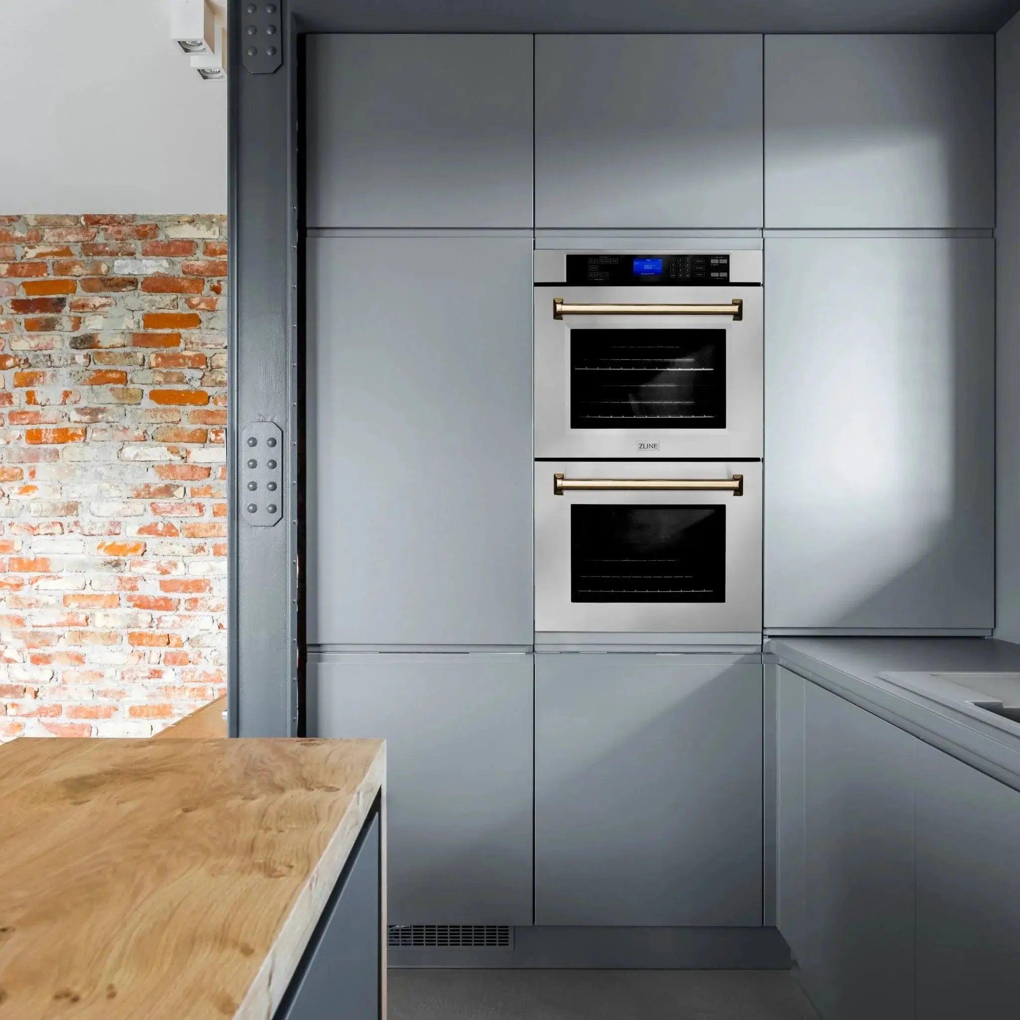 ZLINE 30" Autograph Edition Double Wall Oven with Self Clean and True Convection in Stainless Steel AWDZ-30-G by Farmhouse Kitchen and Bath
