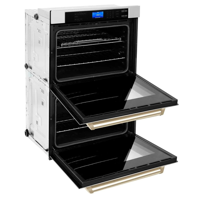 ZLINE 30" Autograph Edition Double Wall Oven with Self Clean and True Convection in Stainless Steel AWDZ-30-G by Farmhouse Kitchen and Bath