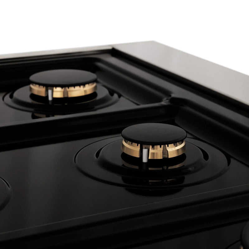 ZLINE 30" Autograph Edition, Dual Fuel Range, Gold Accents, RAZ-30-G by Farmhouse Kitchen and Bath