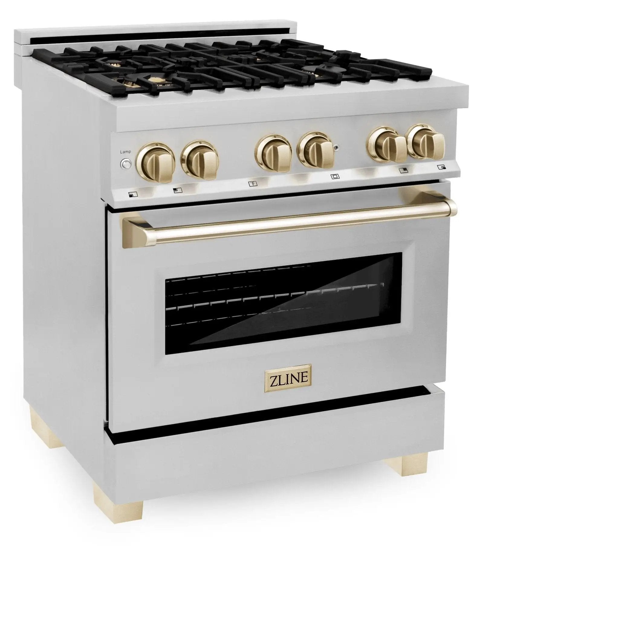 ZLINE 30" Autograph Edition, Dual Fuel Range, Gold Accents, RAZ-30-G by Farmhouse Kitchen and Bath