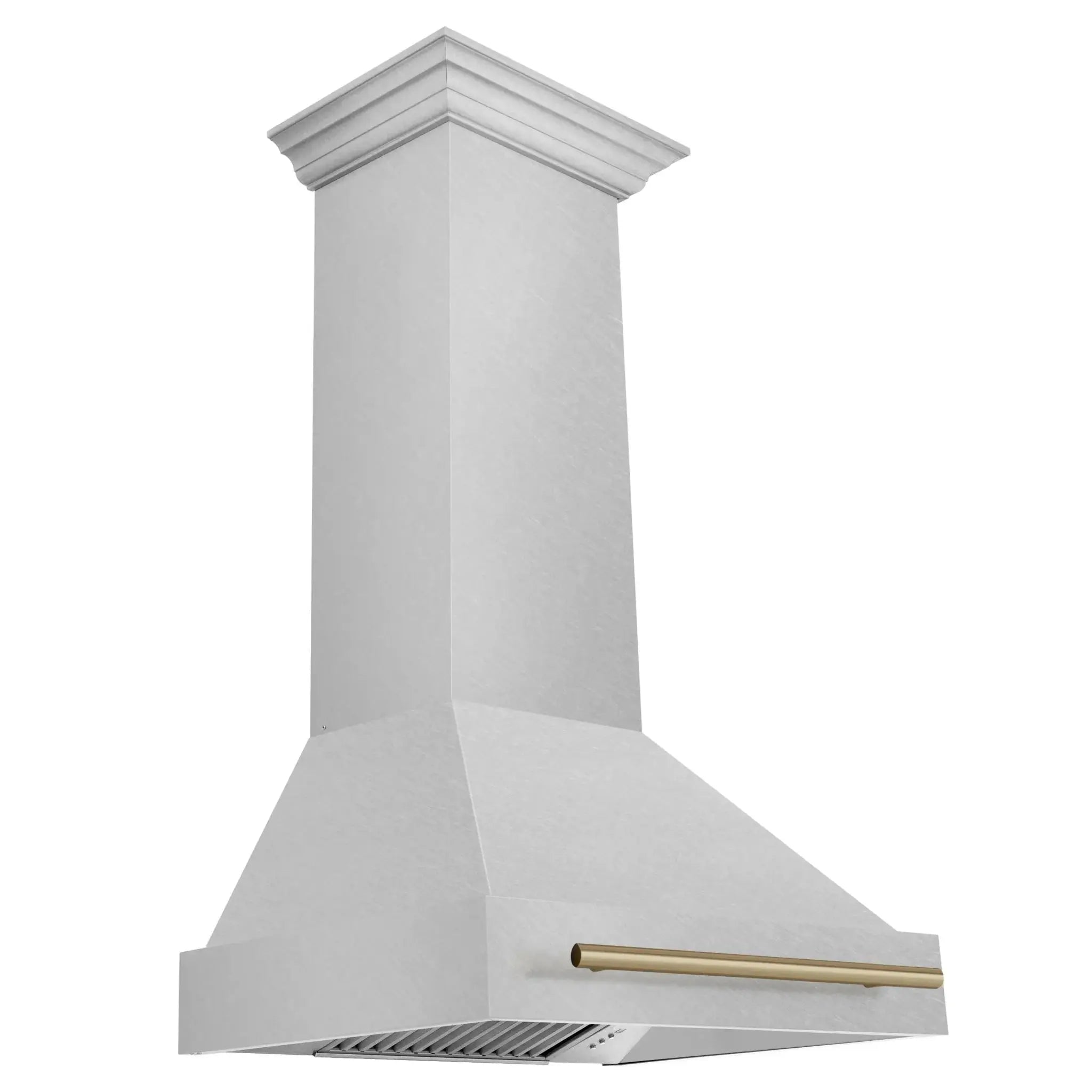 ZLINE 30" Autograph Edition Fingerprint Resistant Stainless Steel Range Hood, Champagne Bronze Handle 8654SNZ-30-CB by Farmhouse Kitchen and Bath