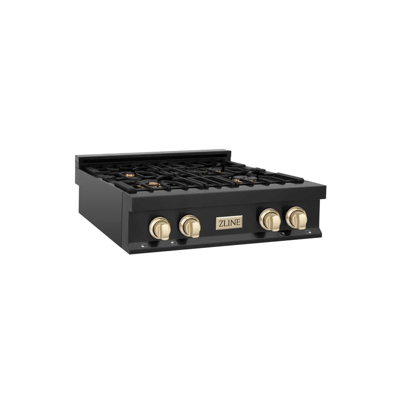 ZLINE 30" Autograph Edition Rangetop, Gold Accents, RTBZ-30-G by Farmhouse Kitchen and Bath