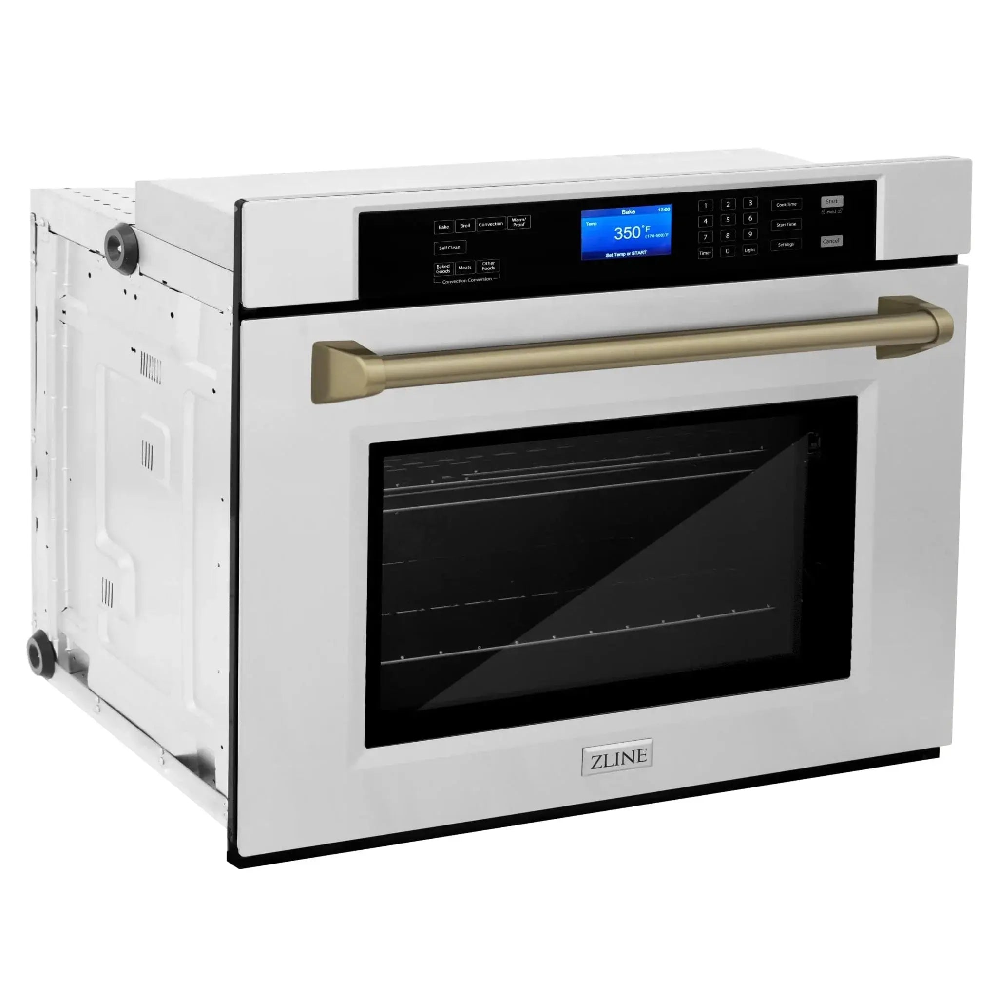 ZLINE 30" Autograph Edition Single Wall Oven with Self Clean and True Convection in Stainless Steel AWSZ-30-CB by Farmhouse Kitchen and Bath