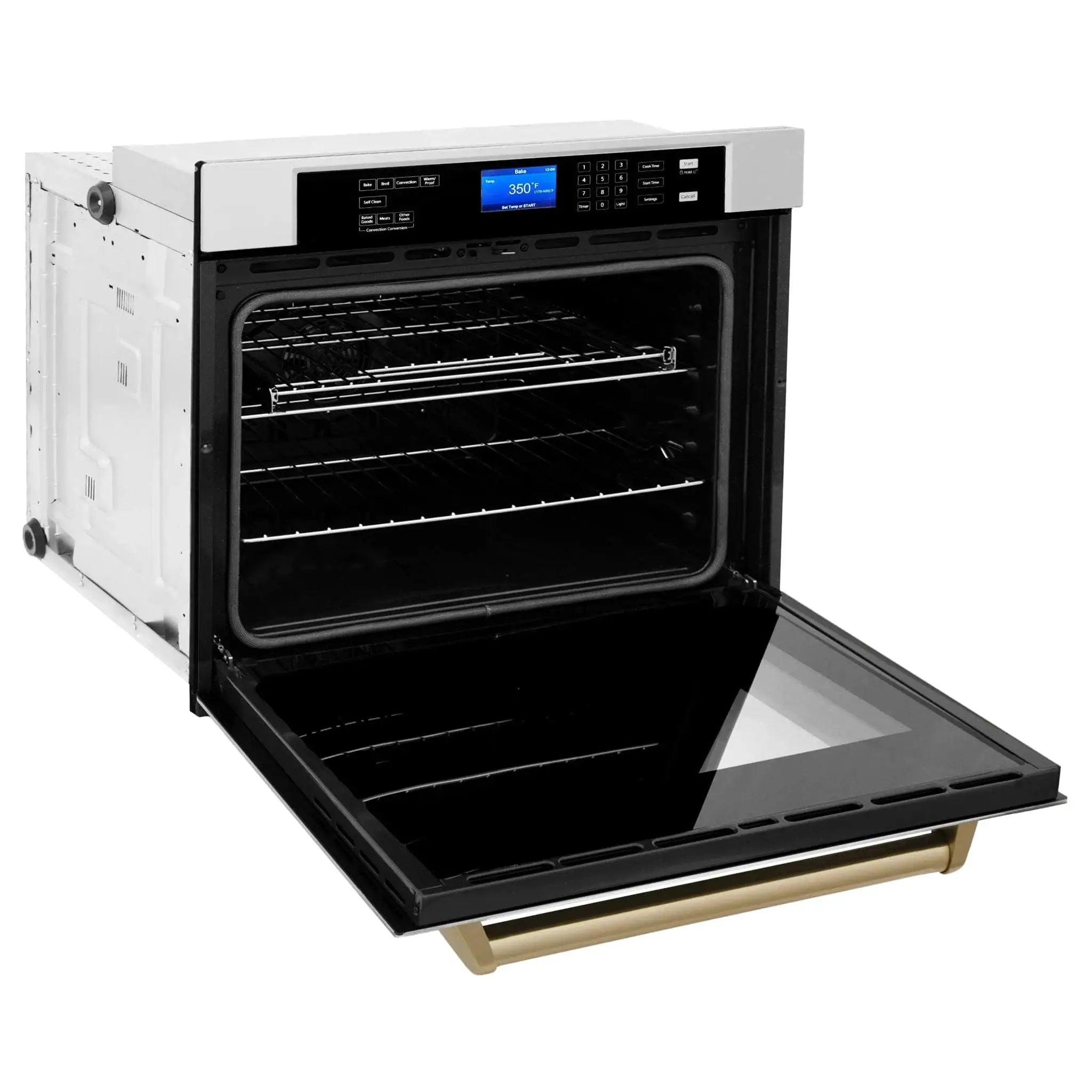 ZLINE 30" Autograph Edition Single Wall Oven with Self Clean and True Convection in Stainless Steel AWSZ-30-CB by Farmhouse Kitchen and Bath