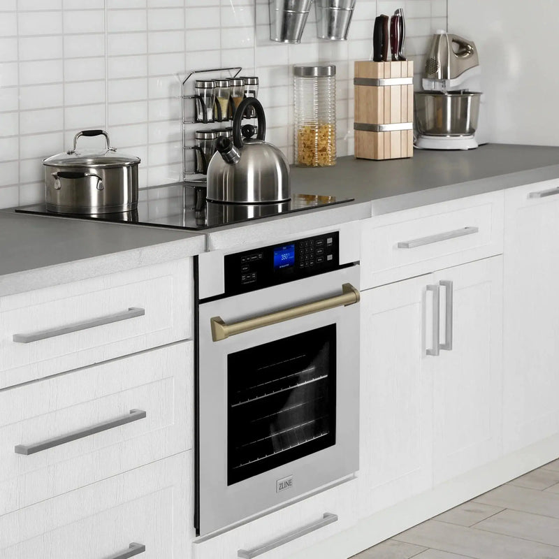 ZLINE 30" Autograph Edition Single Wall Oven with Self Clean and True Convection in Stainless Steel AWSZ-30-CB by Farmhouse Kitchen and Bath
