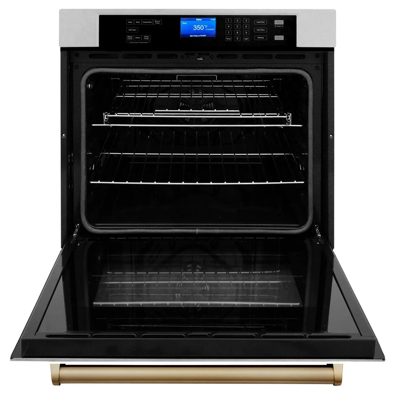 ZLINE 30" Autograph Edition Single Wall Oven with Self Clean and True Convection Stainless Steel AWSSZ-30-CB by Farmhouse Kitchen and Bath