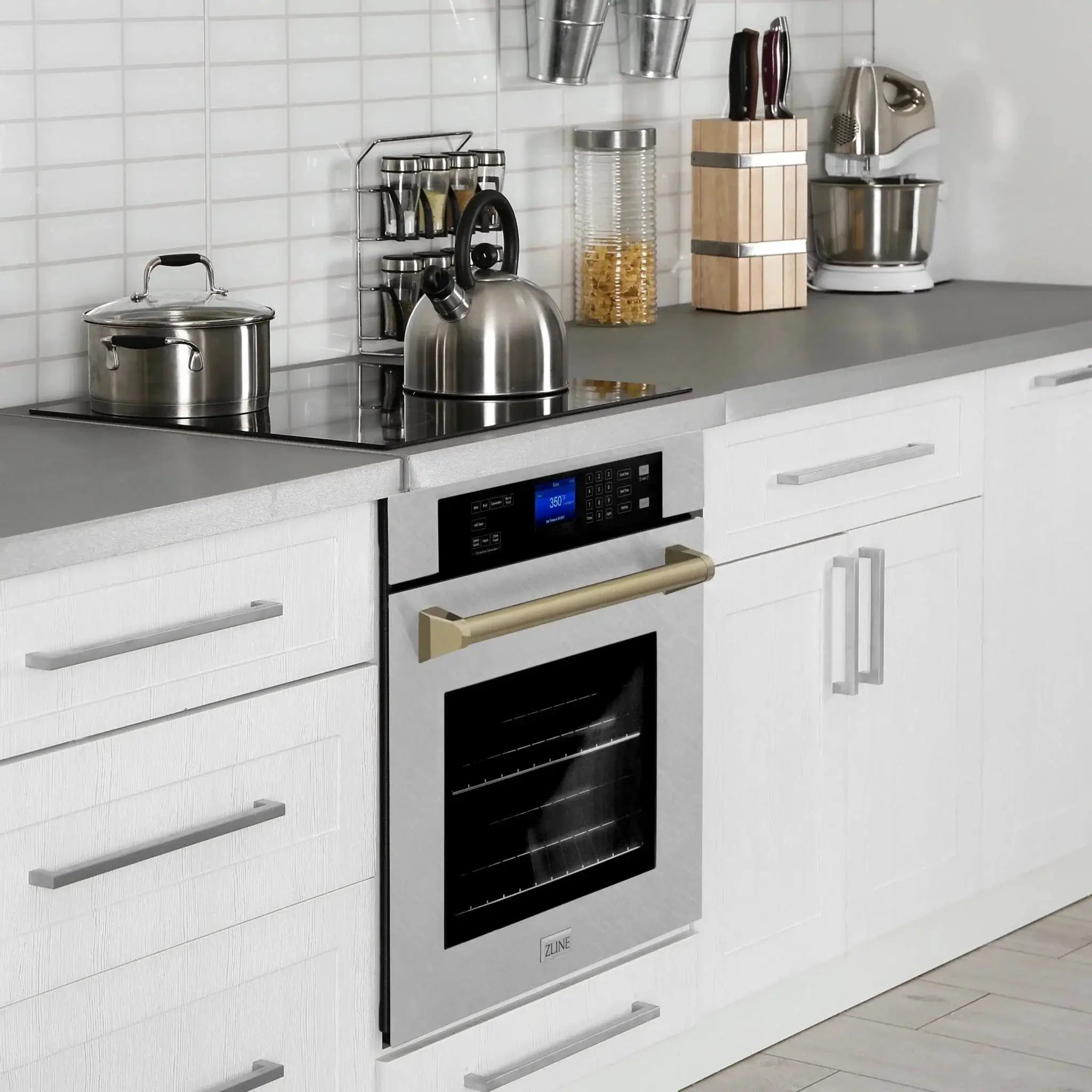 ZLINE 30" Autograph Edition Single Wall Oven with Self Clean and True Convection Stainless Steel AWSSZ-30-CB by Farmhouse Kitchen and Bath