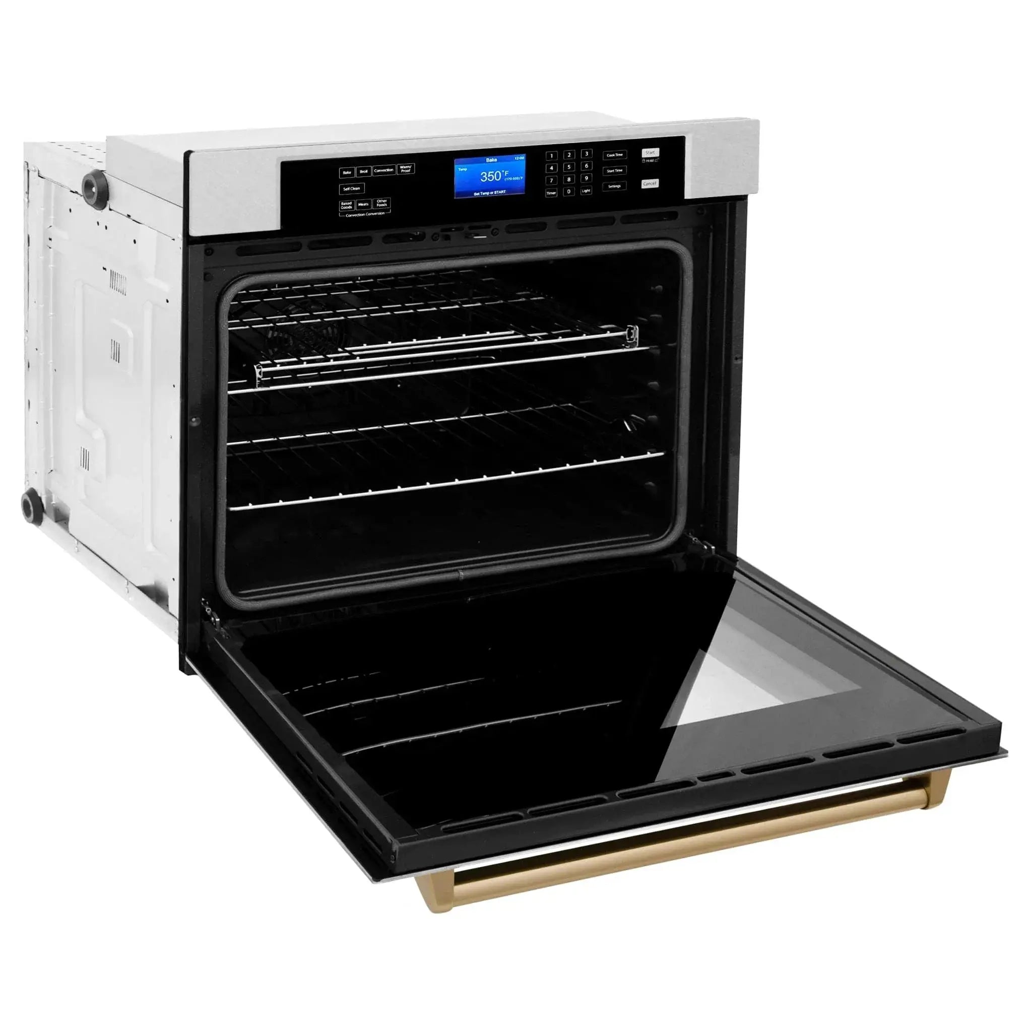 ZLINE 30" Autograph Edition Single Wall Oven with Self Clean and True Convection Stainless Steel AWSSZ-30-CB by Farmhouse Kitchen and Bath
