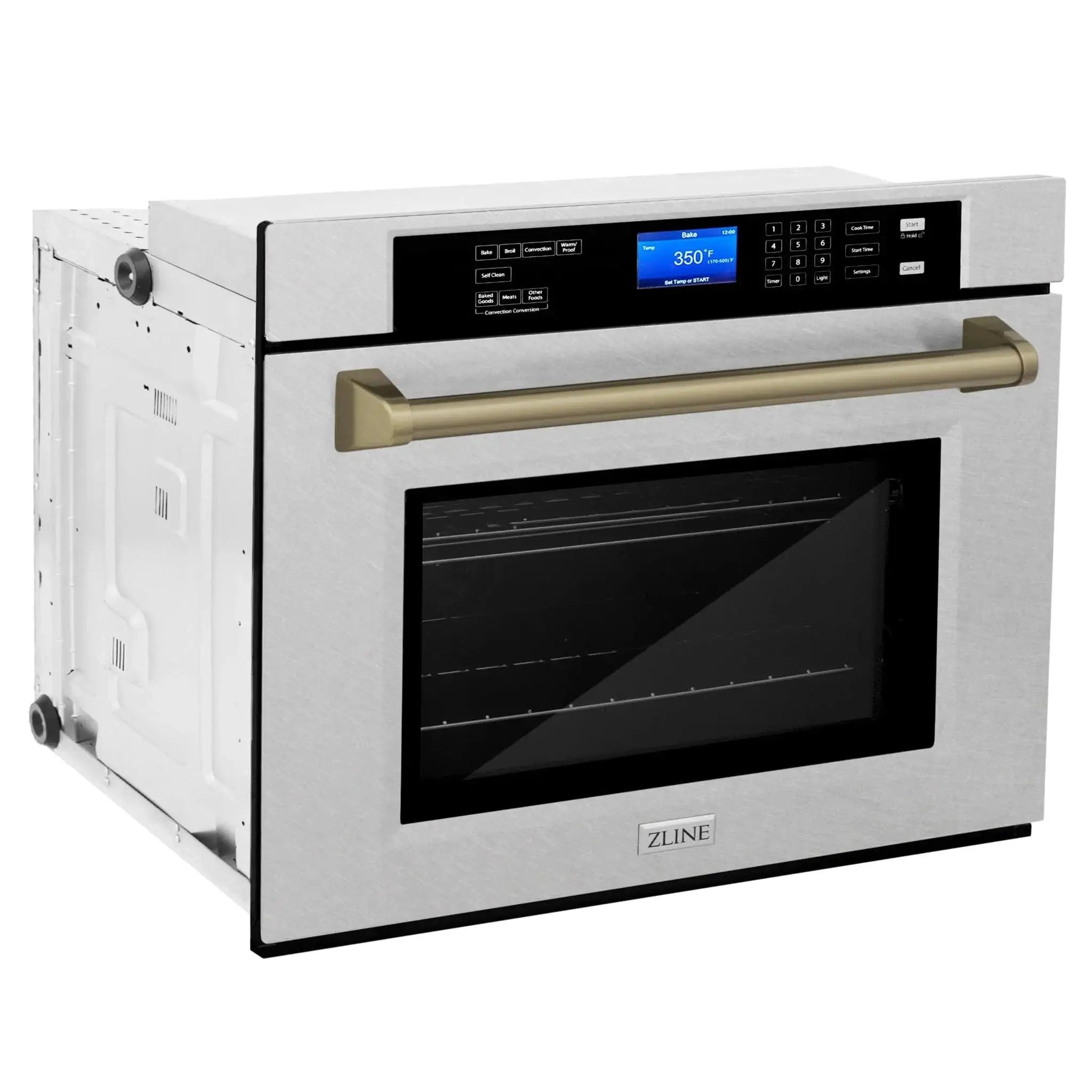 ZLINE 30" Autograph Edition Single Wall Oven with Self Clean and True Convection Stainless Steel AWSSZ-30-CB by Farmhouse Kitchen and Bath