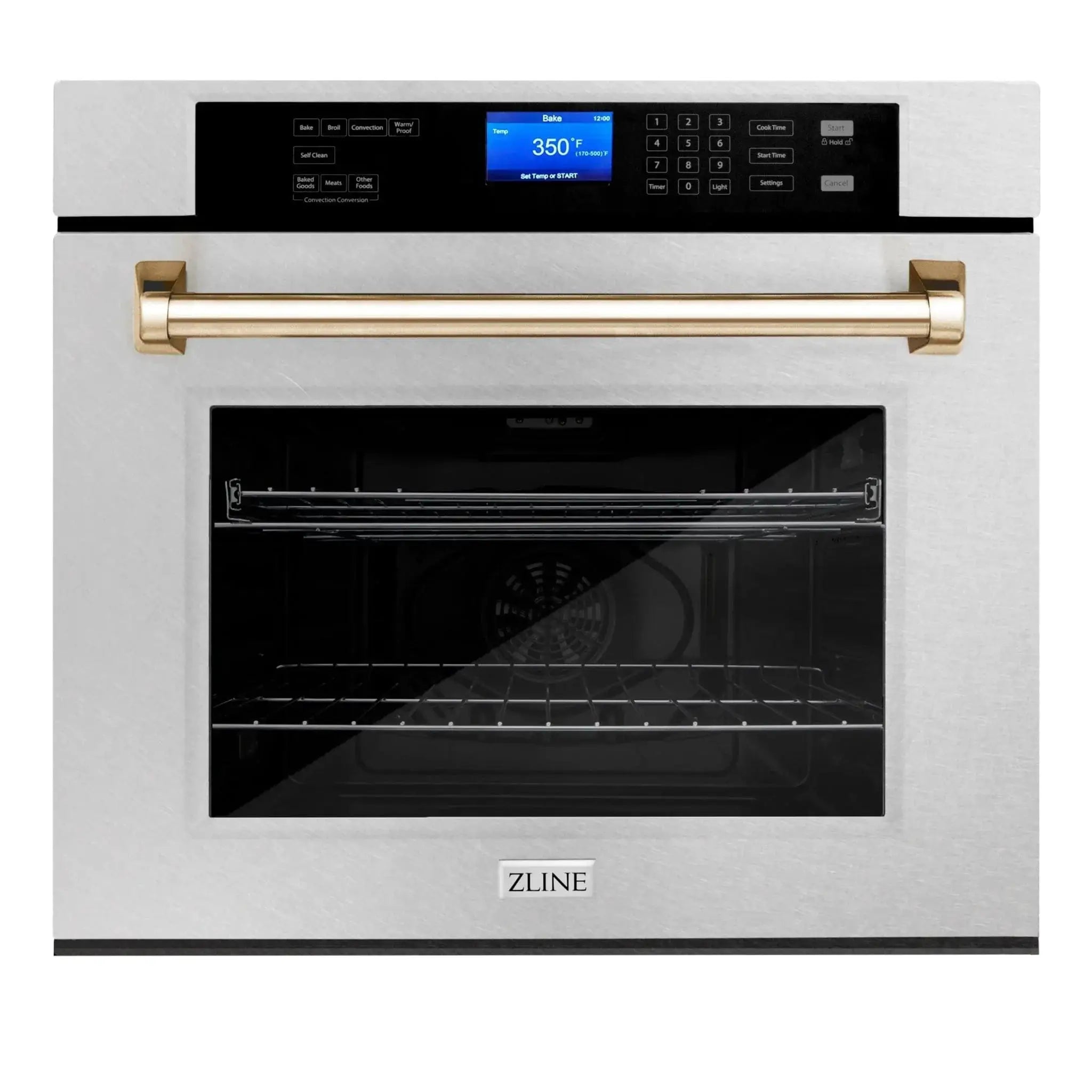 ZLINE 30" Autograph Edition Single Wall Oven with Self Clean and True Convection Stainless Steel AWSSZ-30-G by Farmhouse Kitchen and Bath