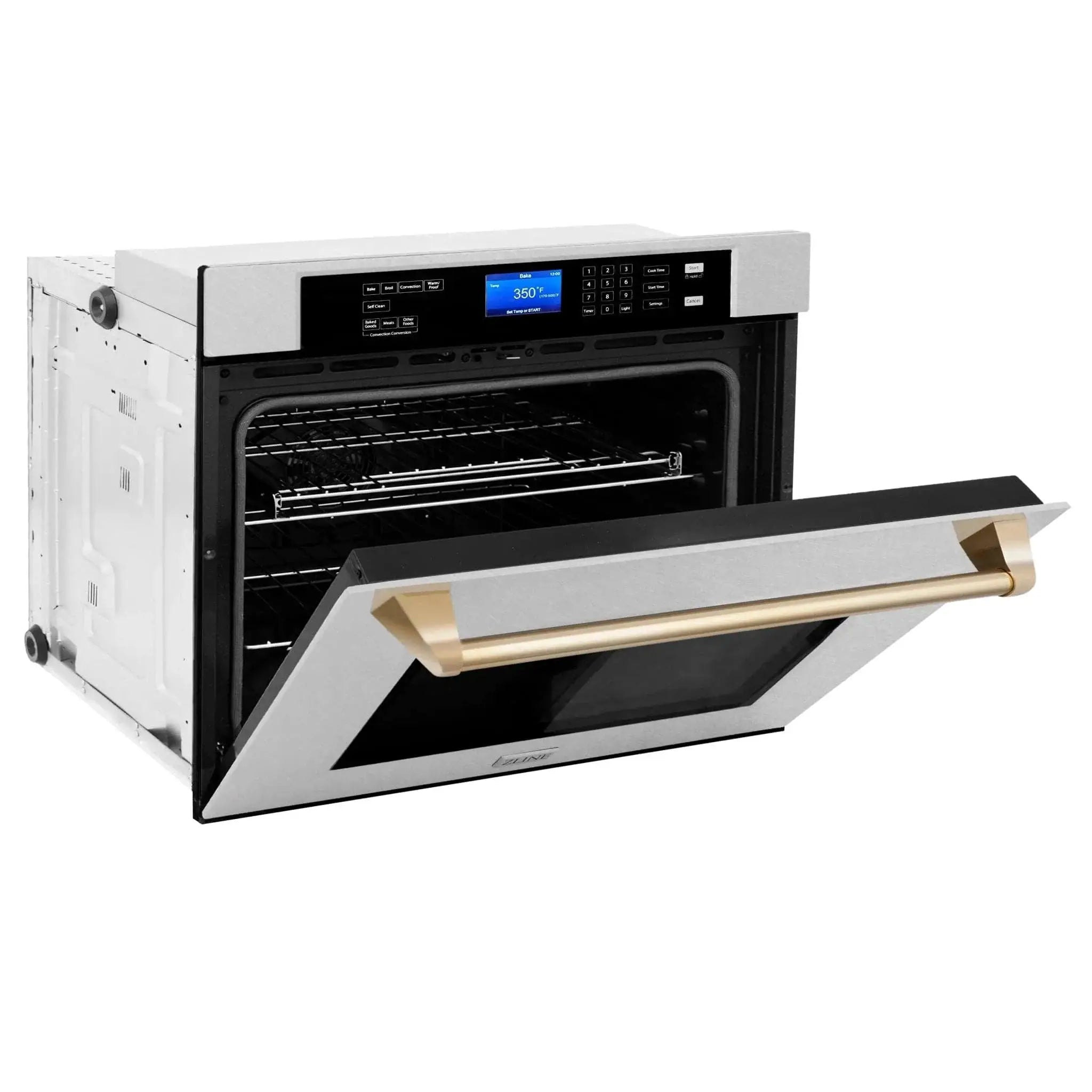 ZLINE 30" Autograph Edition Single Wall Oven with Self Clean and True Convection Stainless Steel AWSSZ-30-G by Farmhouse Kitchen and Bath