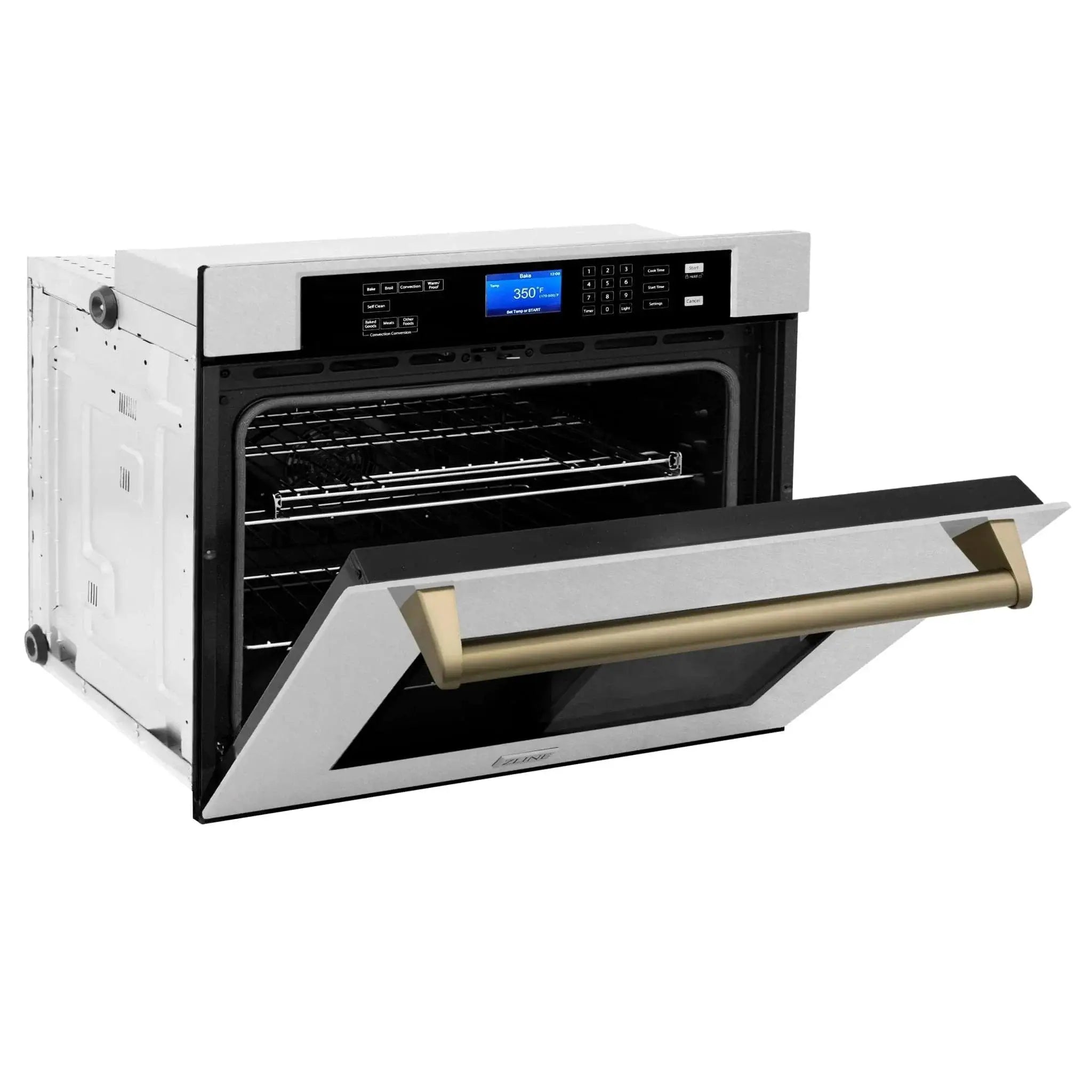 ZLINE 30" Autograph Edition Single Wall Oven with Self Clean and True Convection Stainless Steel AWSSZ-30-G by Farmhouse Kitchen and Bath