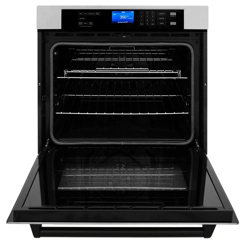 ZLINE 30" Autograph Edition Single Wall Oven with Self Clean and True Convection Stainless Steel AWSSZ-30-MB by Farmhouse Kitchen and Bath